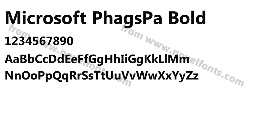 Microsoft PhagsPa BoldPreview