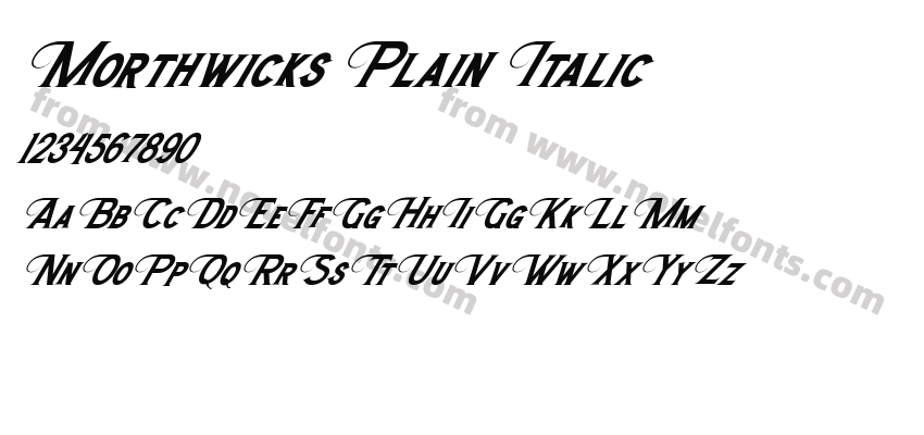 Morthwicks Plain ItalicPreview