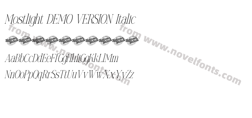 Mostlight DEMO VERSION ItalicPreview