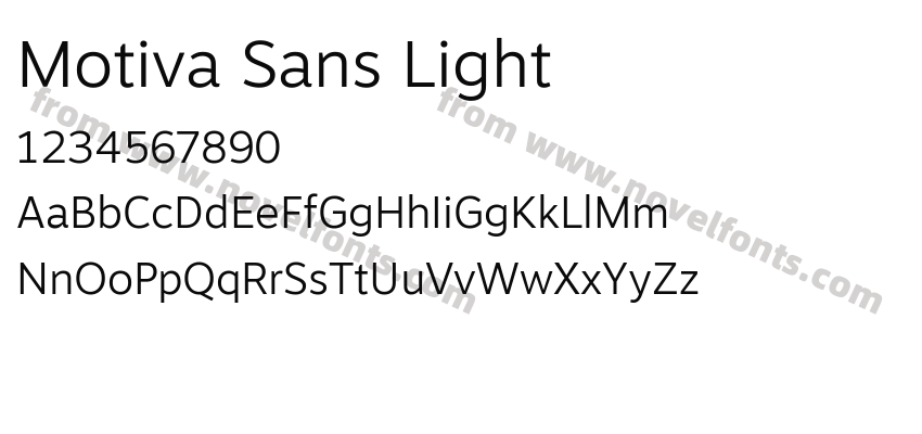 Motiva Sans LightPreview