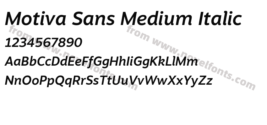 Motiva Sans Medium ItalicPreview