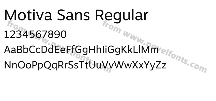 Motiva Sans RegularPreview