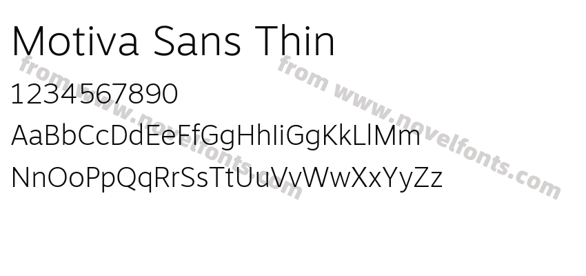 Motiva Sans ThinPreview