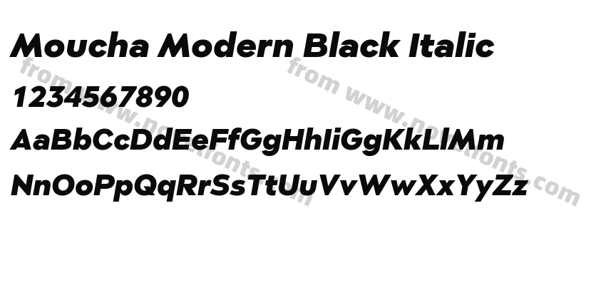 Moucha Modern Black ItalicPreview