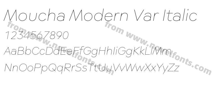 Moucha Modern Var ItalicPreview