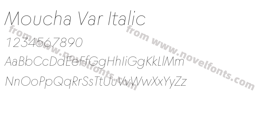 Moucha Var ItalicPreview