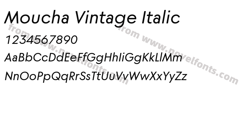 Moucha Vintage ItalicPreview