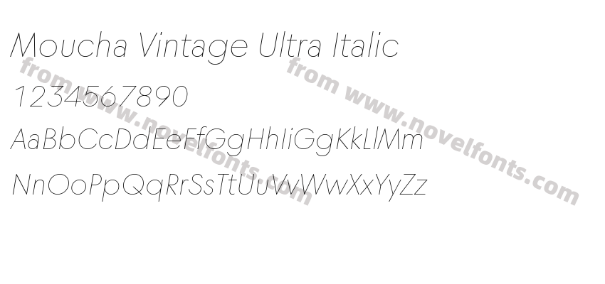 Moucha Vintage Ultra ItalicPreview