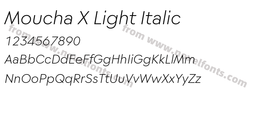 Moucha X Light ItalicPreview