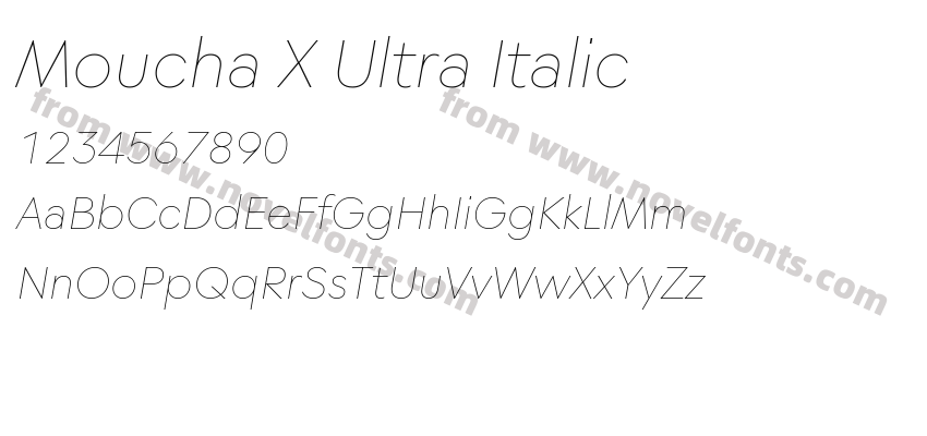 Moucha X Ultra ItalicPreview