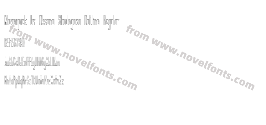 Movenpick by Oksana Shudegova Outline RegularPreview