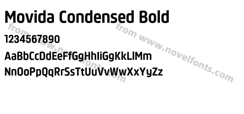 Movida Condensed BoldPreview