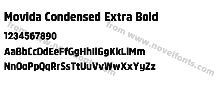 Movida Condensed Extra BoldPreview