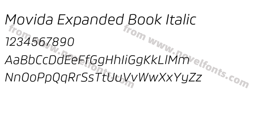 Movida Expanded Book ItalicPreview