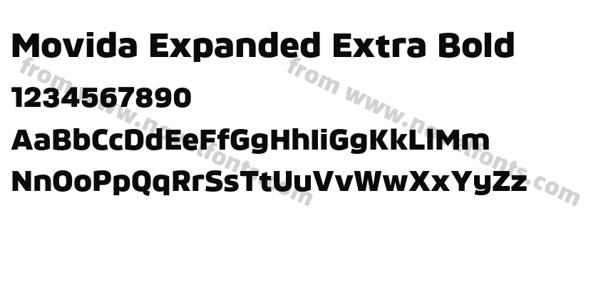 Movida Expanded Extra BoldPreview