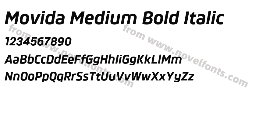 Movida Medium Bold ItalicPreview