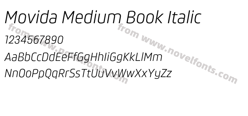 Movida Medium Book ItalicPreview