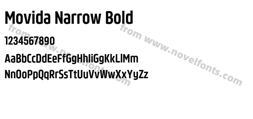 Movida Narrow BoldPreview