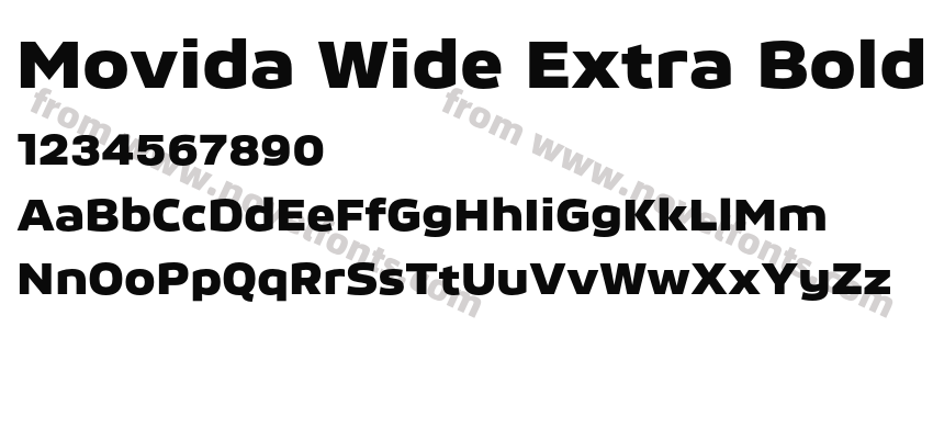 Movida Wide Extra BoldPreview