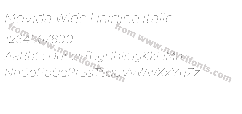 Movida Wide Hairline ItalicPreview