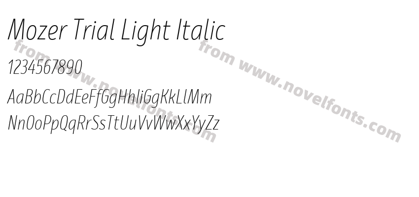 Mozer Trial Light ItalicPreview