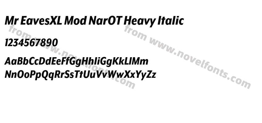 Mr EavesXL Mod NarOT Heavy ItalicPreview