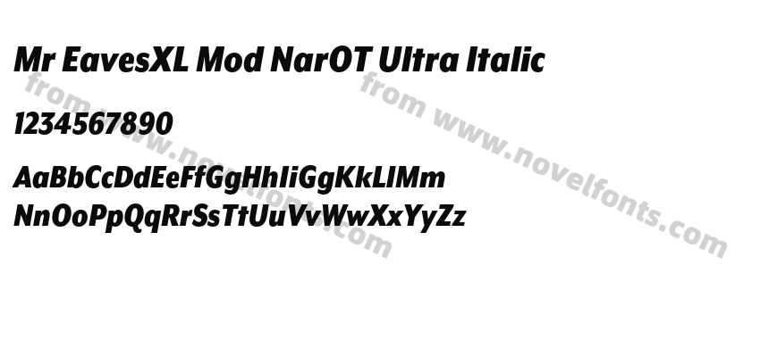 Mr EavesXL Mod NarOT Ultra ItalicPreview