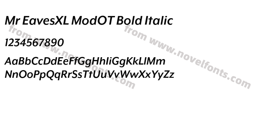 Mr EavesXL ModOT Bold ItalicPreview
