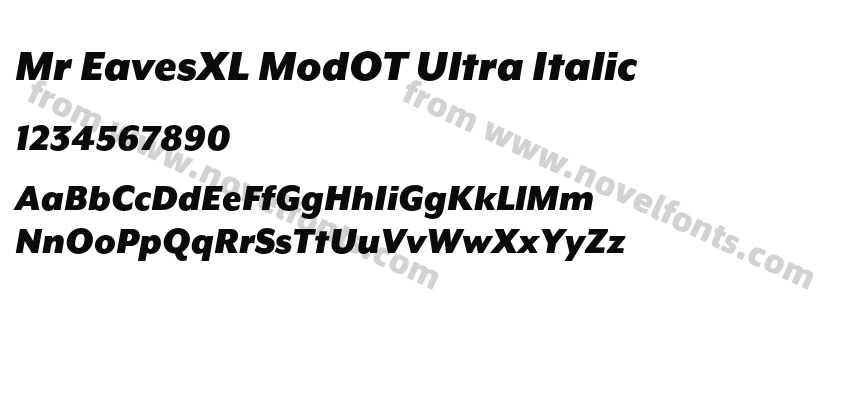 Mr EavesXL ModOT Ultra ItalicPreview