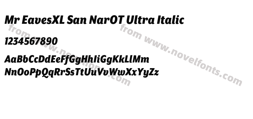 Mr EavesXL San NarOT Ultra ItalicPreview
