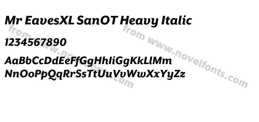 Mr EavesXL SanOT Heavy ItalicPreview