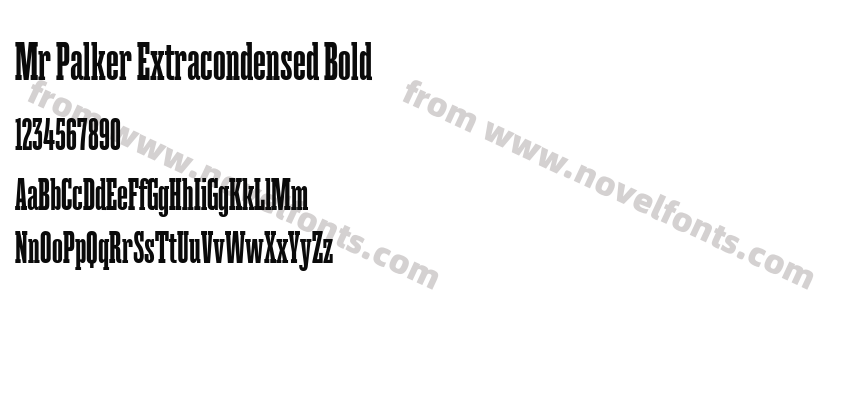 Mr Palker Extracondensed BoldPreview