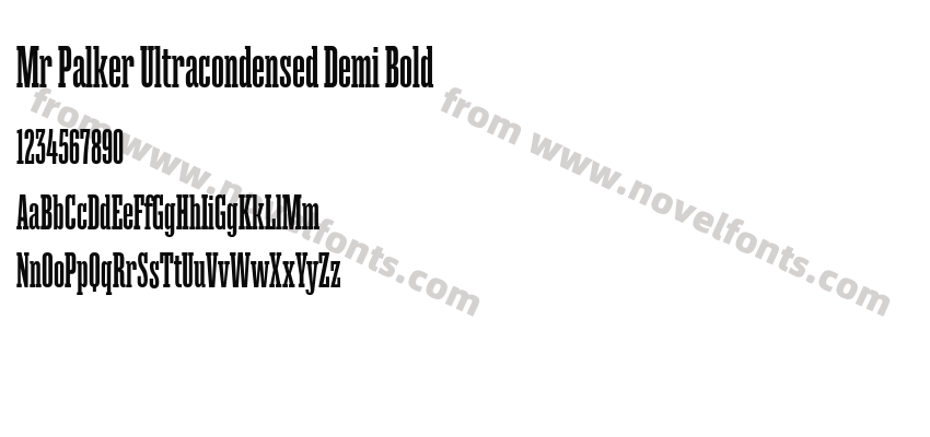Mr Palker Ultracondensed Demi BoldPreview