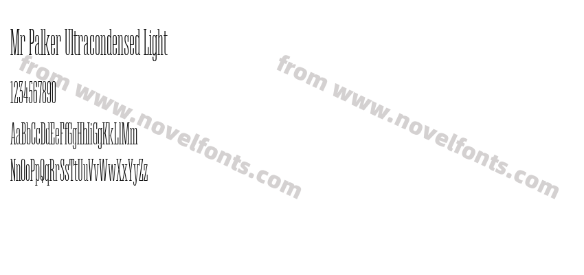 Mr Palker Ultracondensed LightPreview
