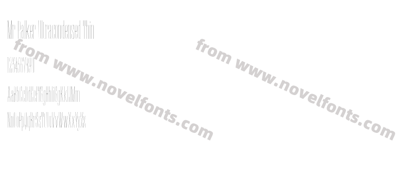 Mr Palker Ultracondensed ThinPreview