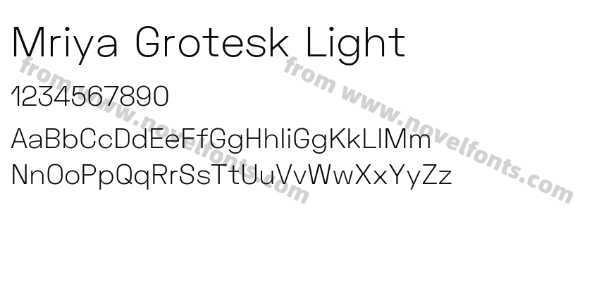 Mriya Grotesk LightPreview
