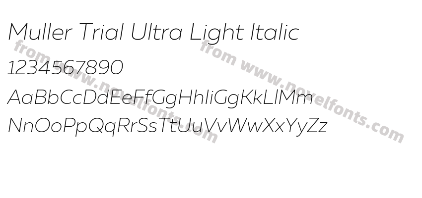 Muller Trial Ultra Light ItalicPreview