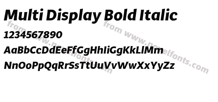 Multi Display Bold ItalicPreview