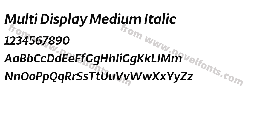 Multi Display Medium ItalicPreview