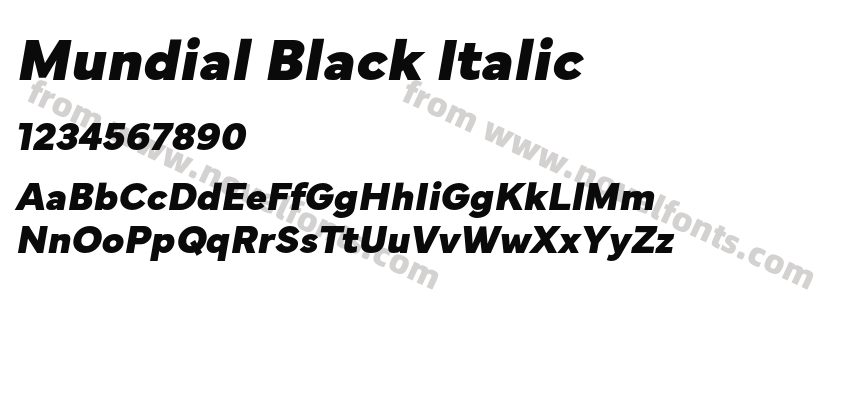 Mundial Black ItalicPreview