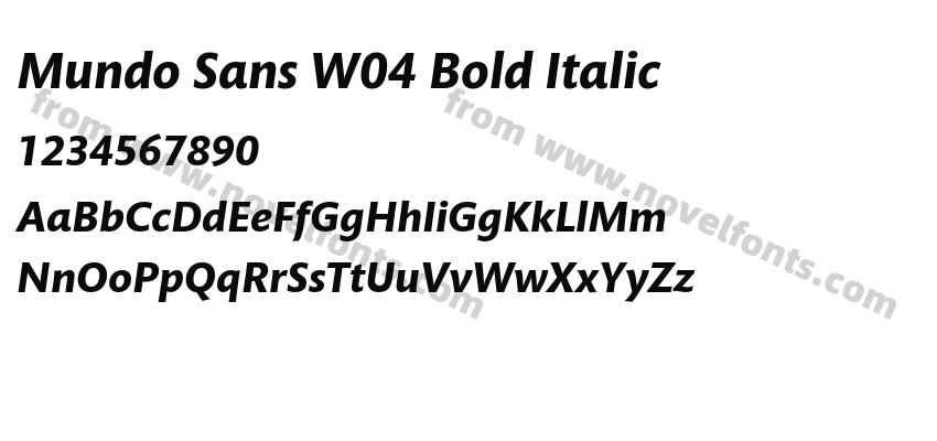 Mundo Sans W04 Bold ItalicPreview