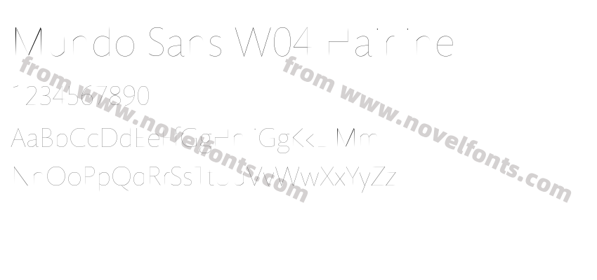 Mundo Sans W04 HairlinePreview