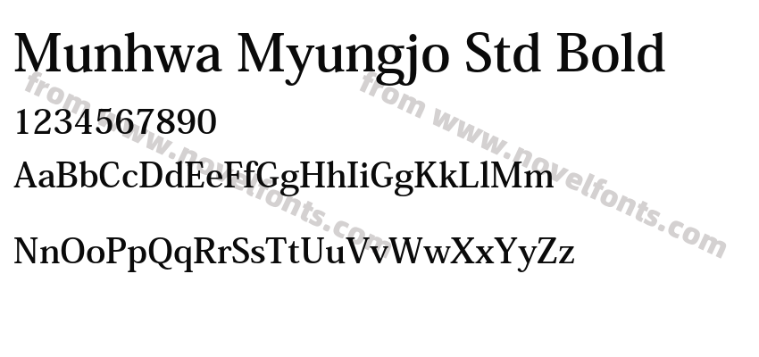 Munhwa Myungjo Std BoldPreview
