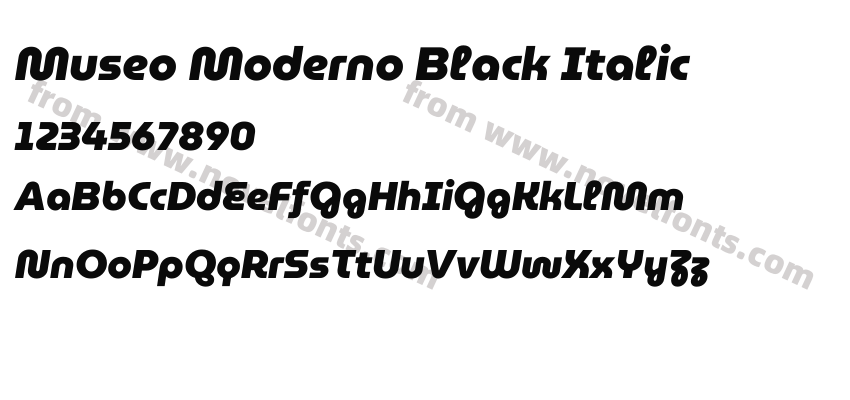 Museo Moderno Black ItalicPreview