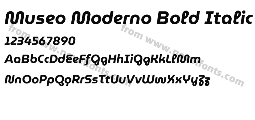 Museo Moderno Bold ItalicPreview