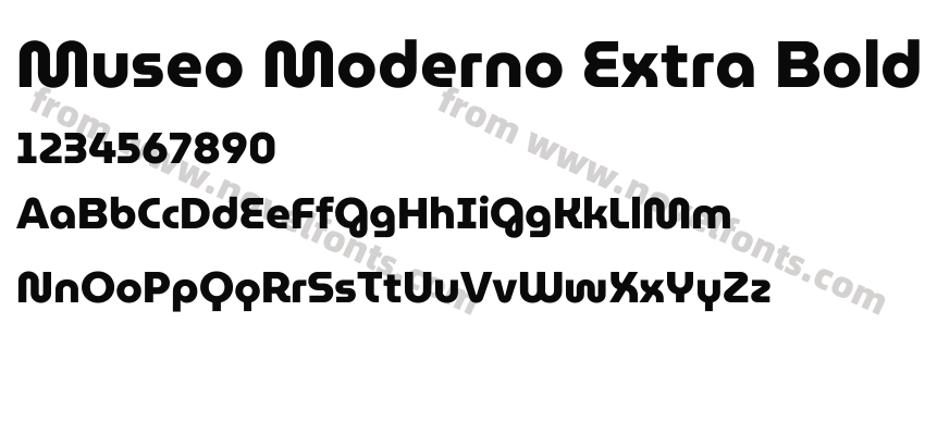 Museo Moderno Extra BoldPreview