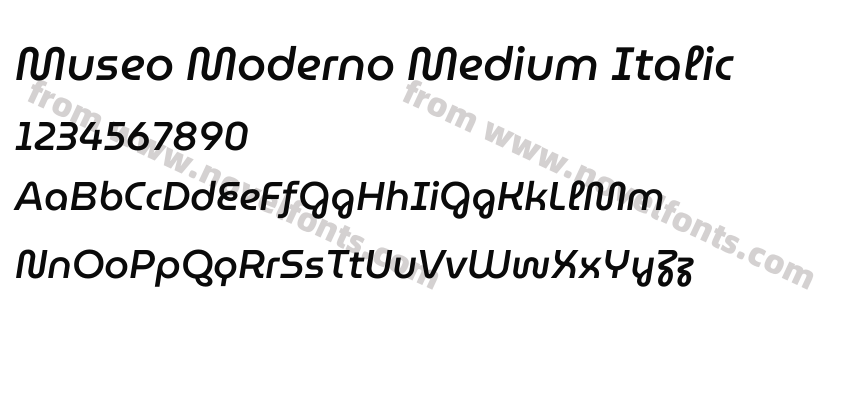 Museo Moderno Medium ItalicPreview