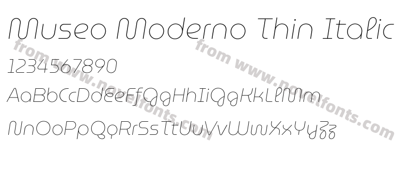 Museo Moderno Thin ItalicPreview