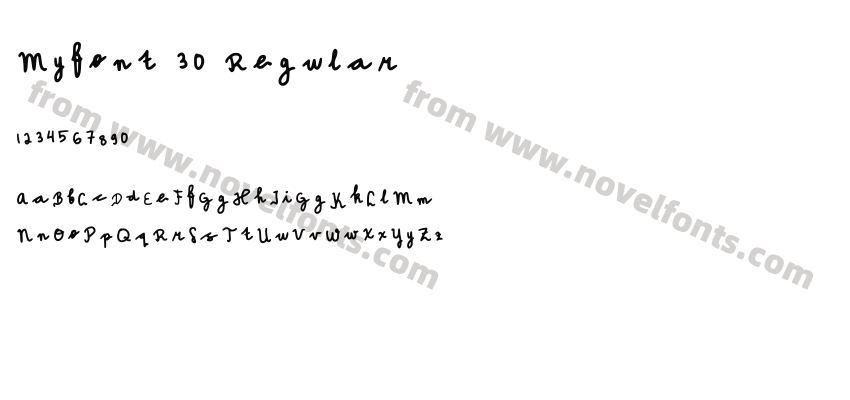 Myfont 30 RegularPreview