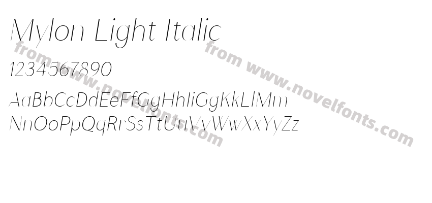 Mylon Light ItalicPreview